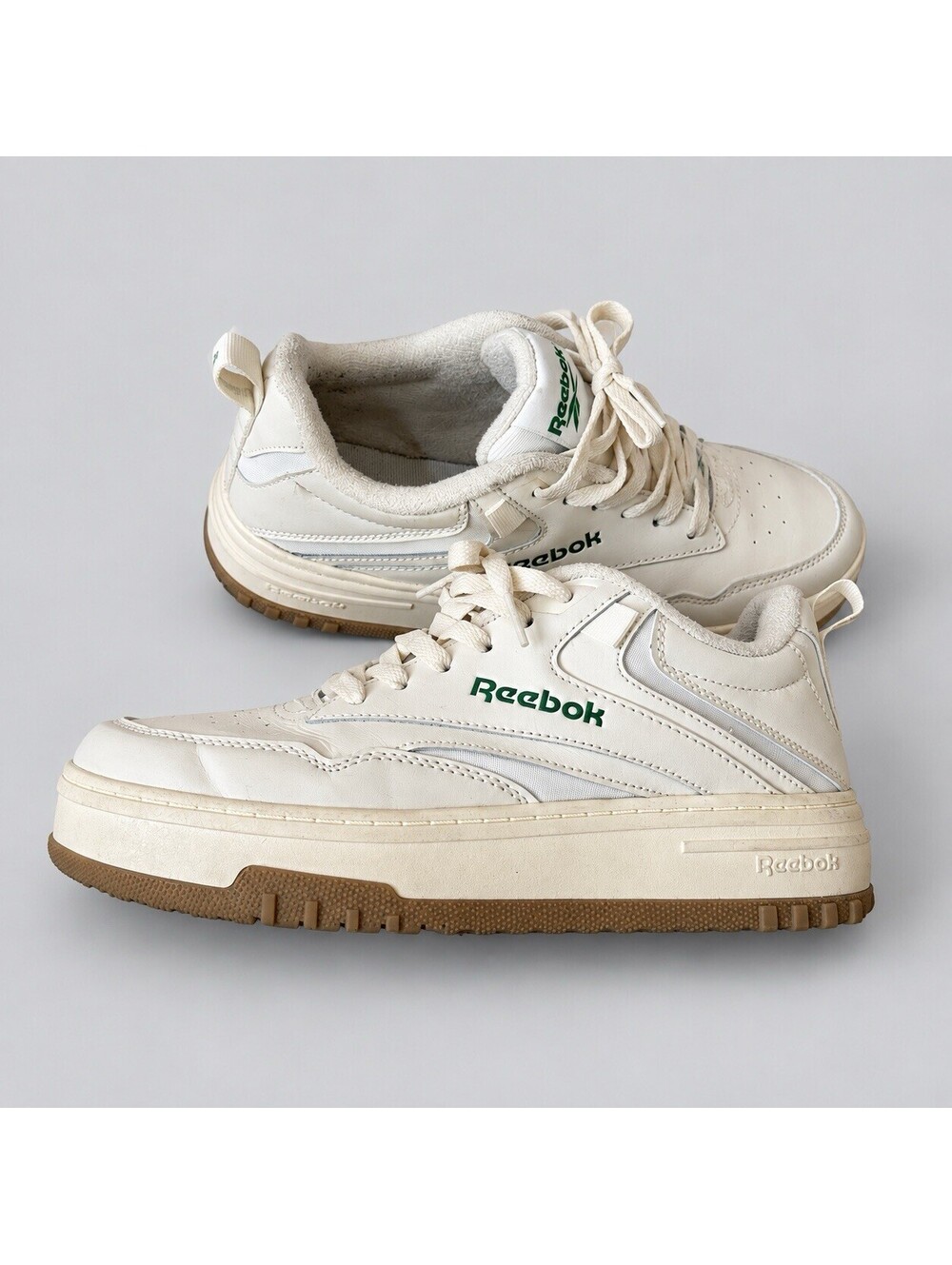Size 8.5 - Reebok Club C Extra Chalk Glen Green W